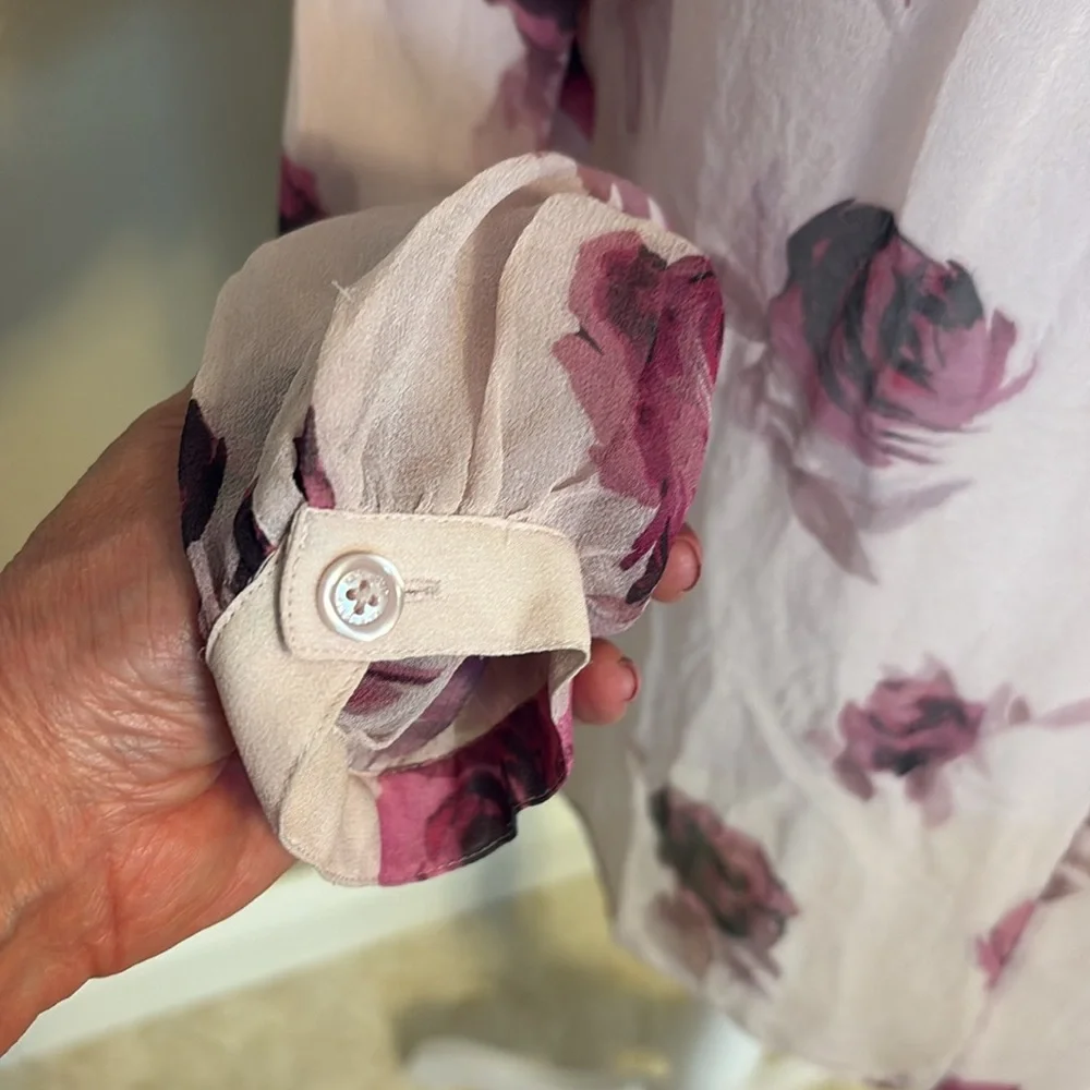 Kate‎ Spade Pink Floral Sheet Blouse, Size M/L
